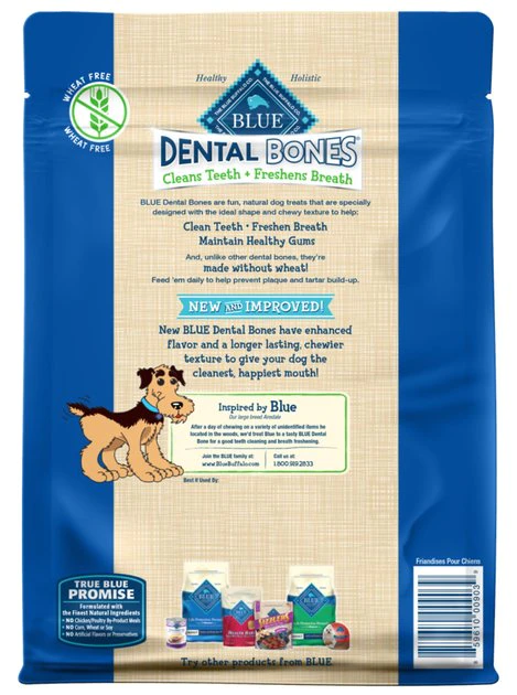 Blue Buffalo Dental Bones Mini All Natural Rawhide-Free Dental Dog Treats 2 Blue Buffalo Dental Bones Mini All Natural Rawhide-Free Dental Dog Treats - Image 2