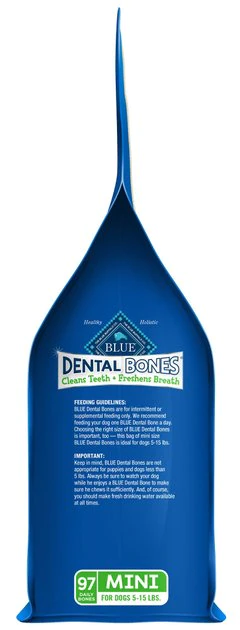 Blue Buffalo Dental Bones Mini All Natural Rawhide-Free Dental Dog Treats 5 Blue Buffalo Dental Bones Mini All Natural Rawhide-Free Dental Dog Treats - Image 5