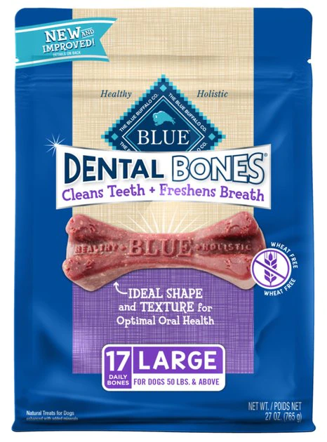 Blue Buffalo Dental Bones All Natural Rawhide-Free Large Dental Dog Treats 1 Blue Buffalo Dental Bones All Natural Rawhide-Free Large Dental Dog Treats