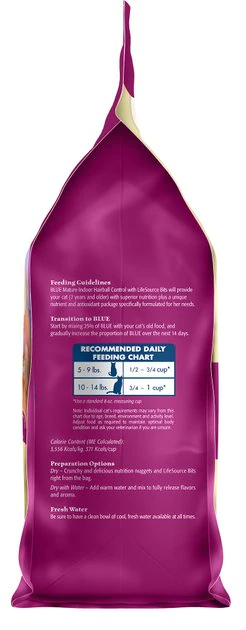 Blue Buffalo Indoor Hairball Control Chicken & Brown Rice Recipe Mature Dry Cat Food 8 Blue Buffalo Indoor Hairball Control Chicken & Brown Rice Recipe Mature Dry Cat Food - Image 8